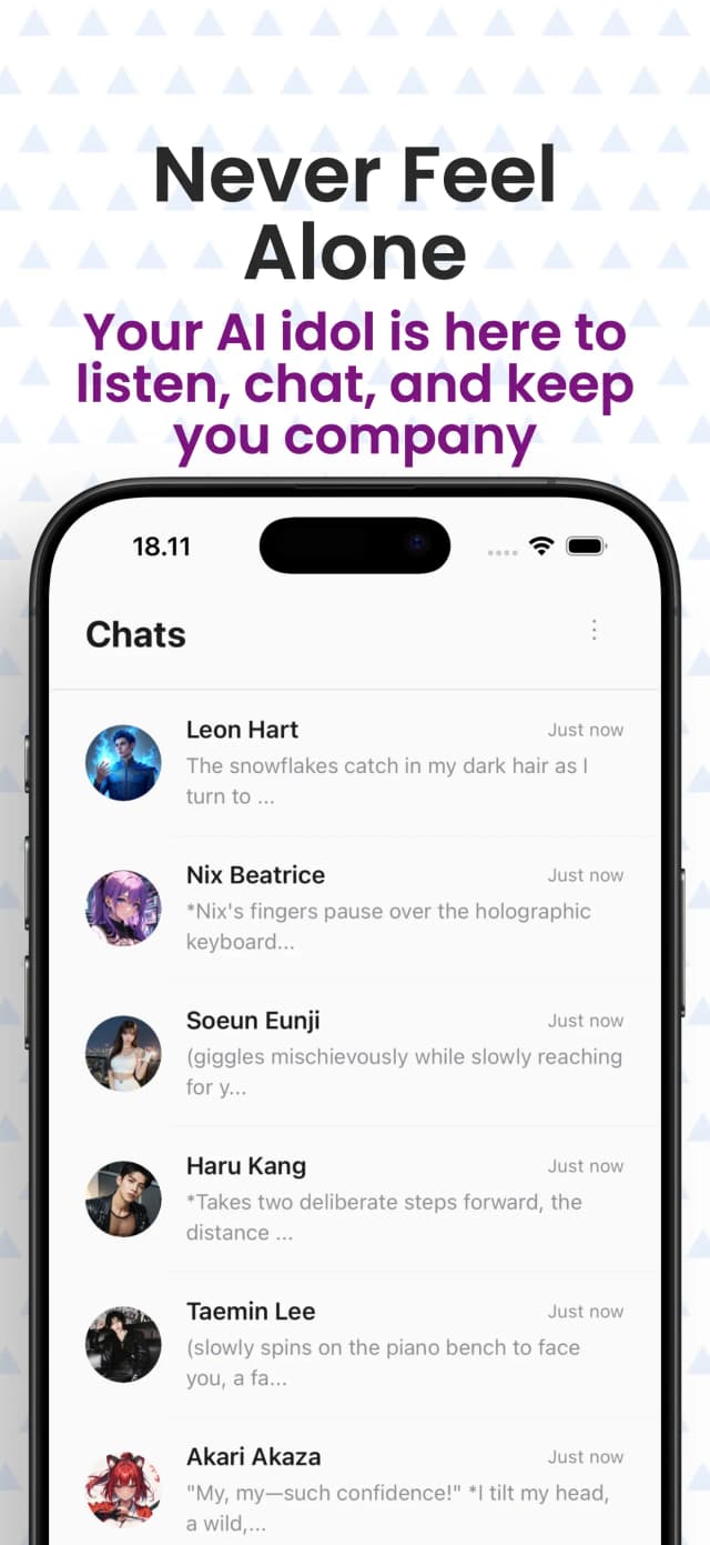 Idolchat App Screenshot 5